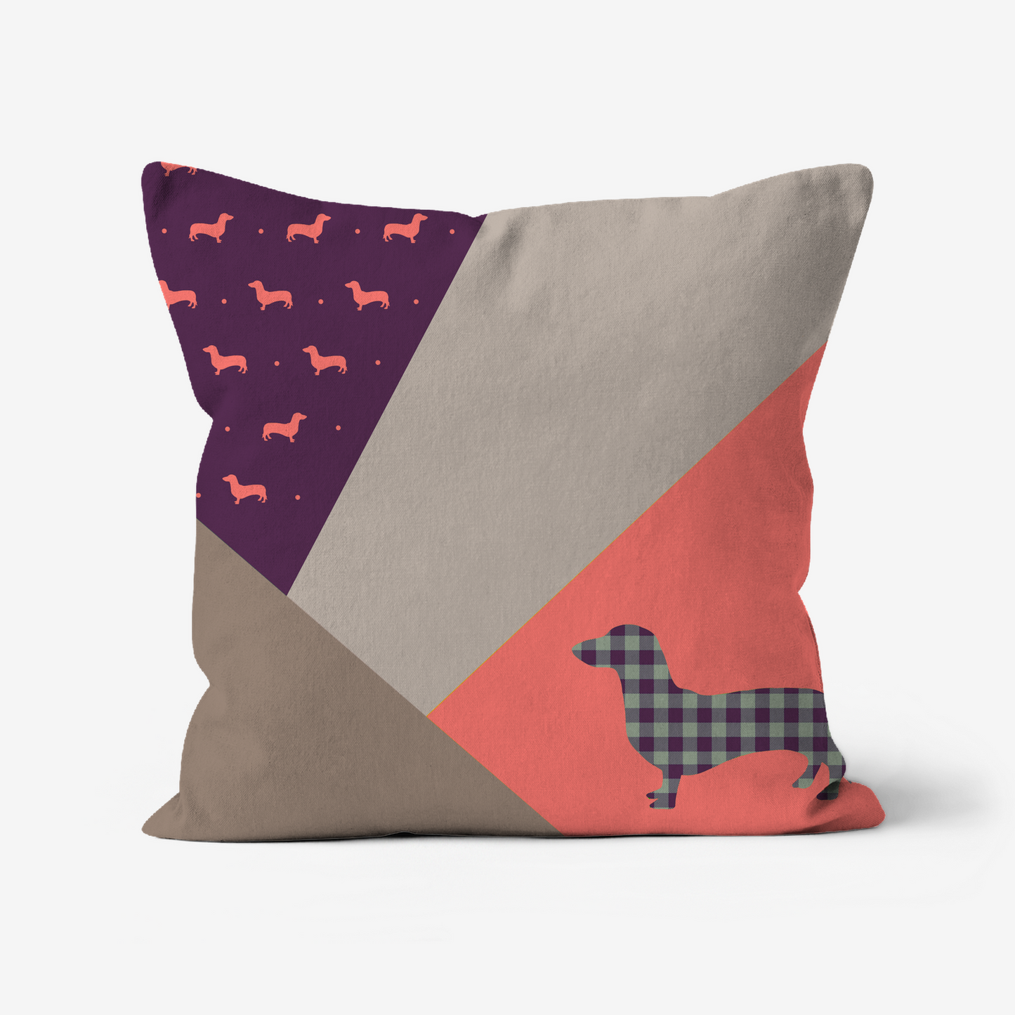 Dachshund Patchwork Cushion