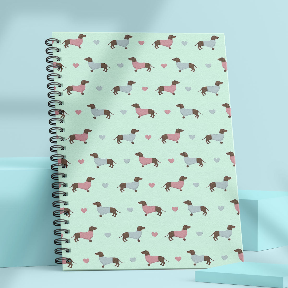 Dachshunds and Hearts Notebook