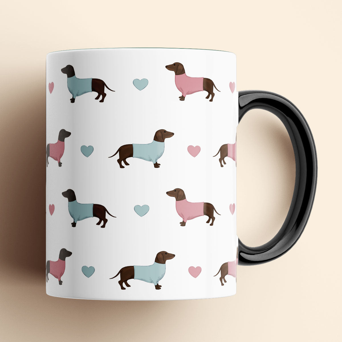 Dachshunds and Hearts Mug