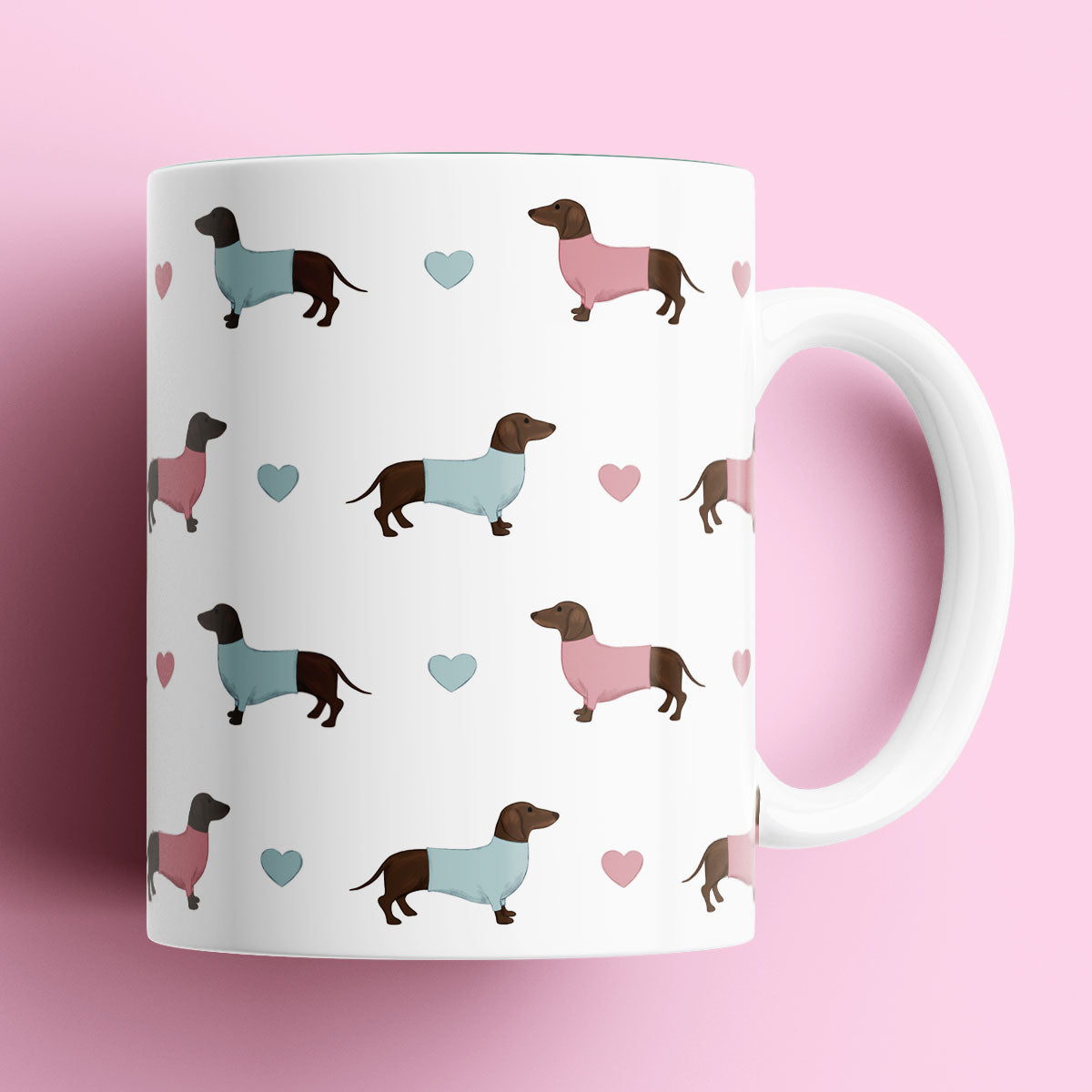 Dachshunds and Hearts Mug