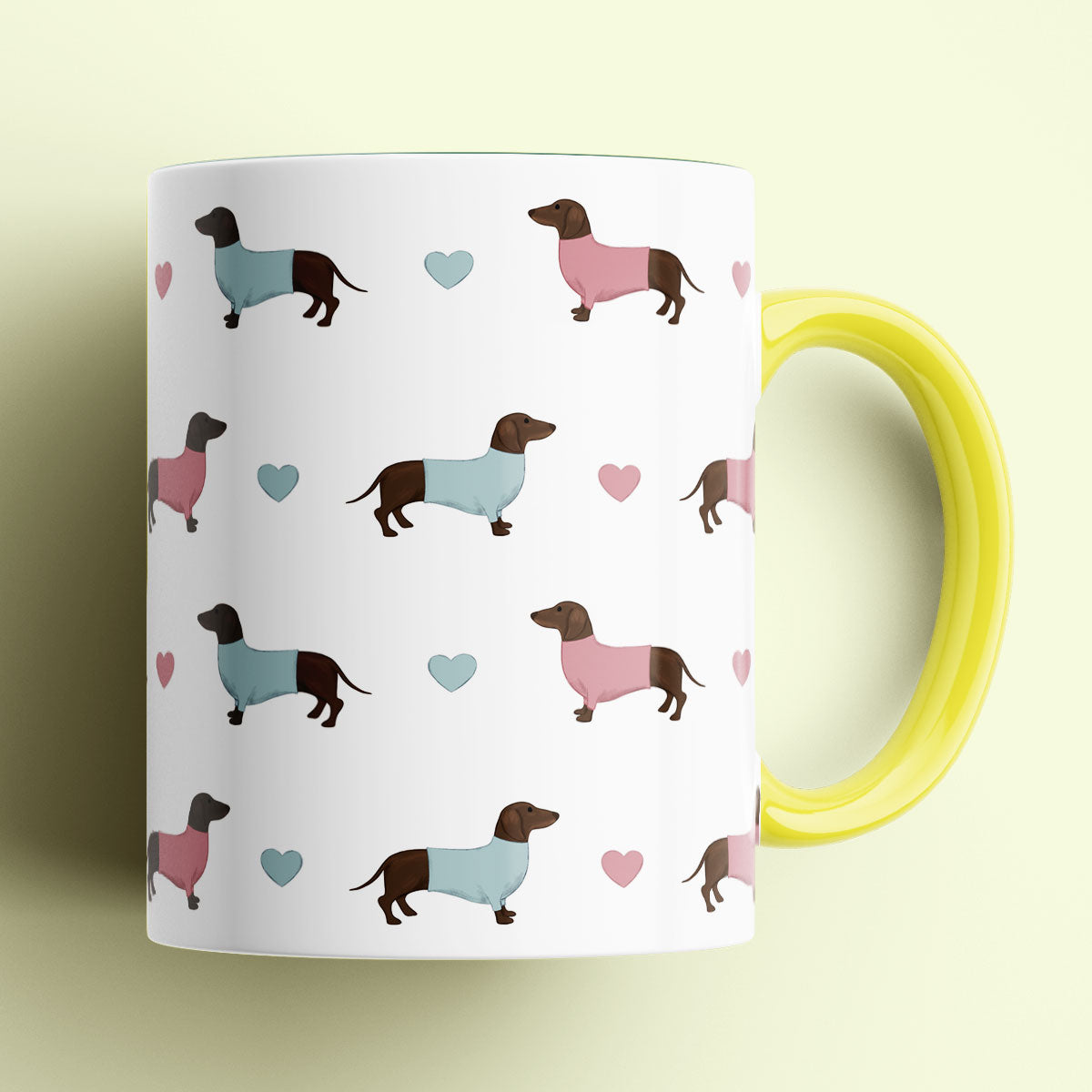 Dachshunds and Hearts Mug