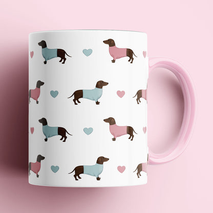 Dachshunds and Hearts Mug