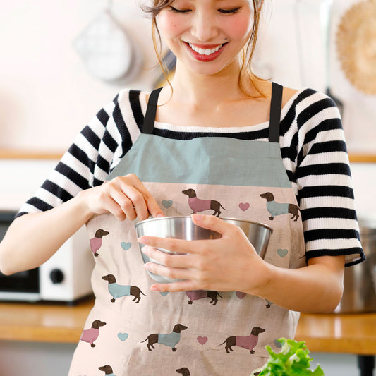 Dachshunds and Hearts Apron