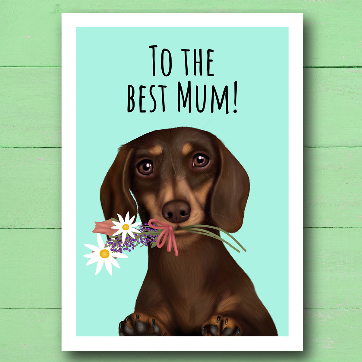 Dachshund Best Mum Card