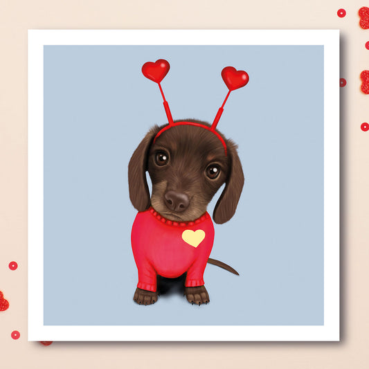 Dachshund Love Card