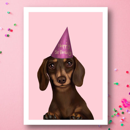 Dachshund Birthday Card