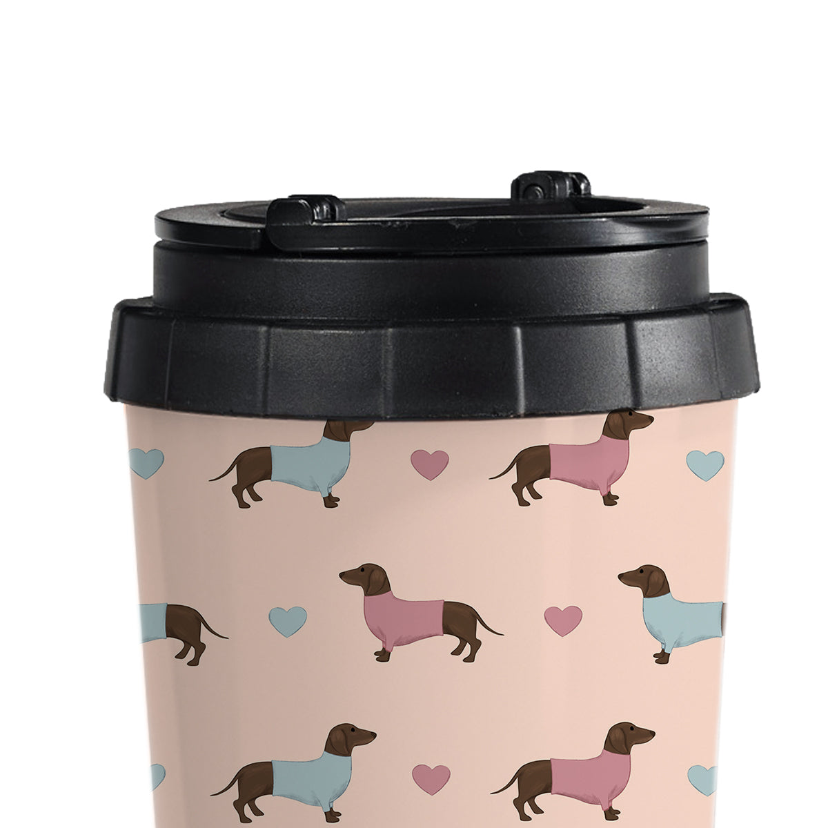 Dachshunds and Hearts Travel Mug