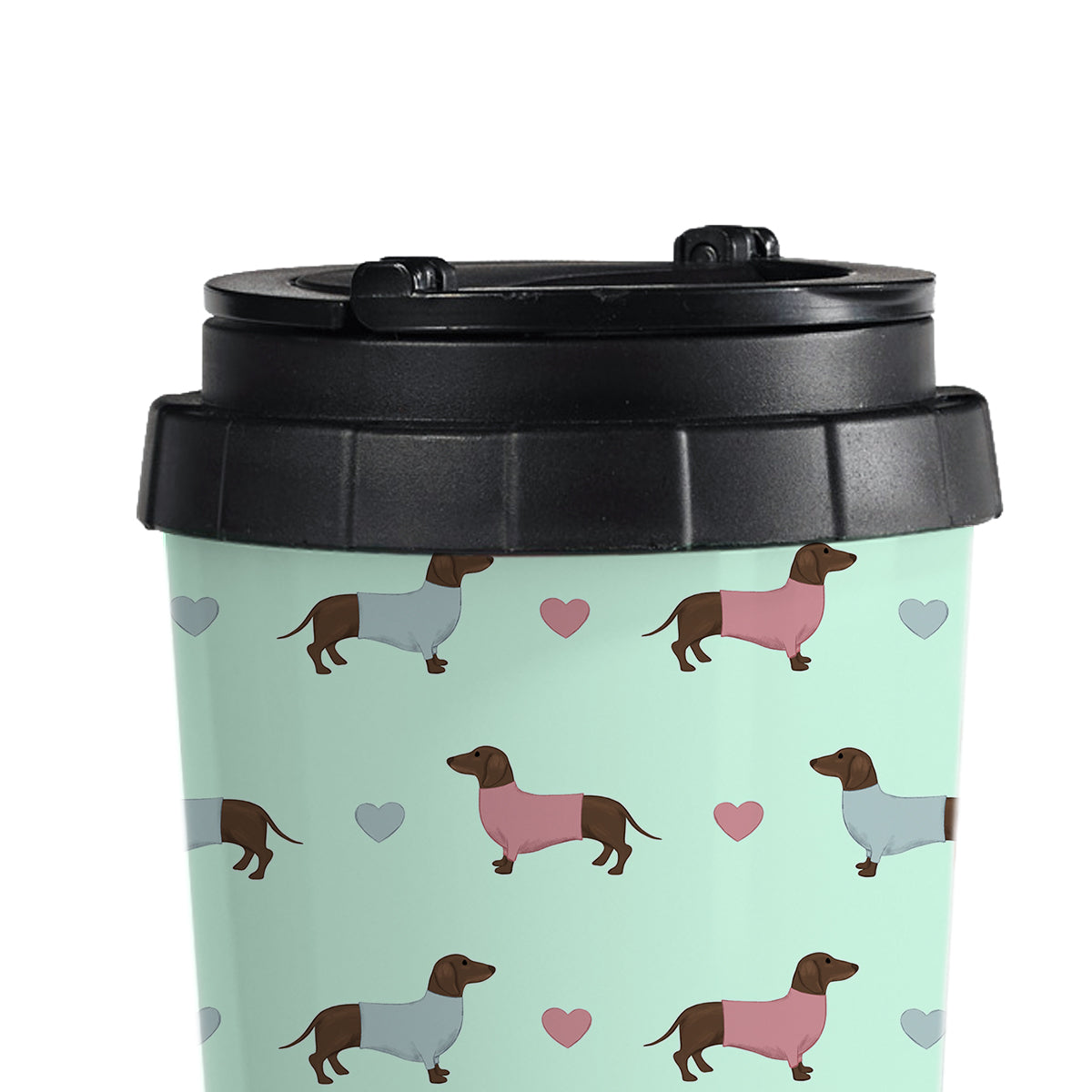 Dachshunds and Hearts Travel Mug