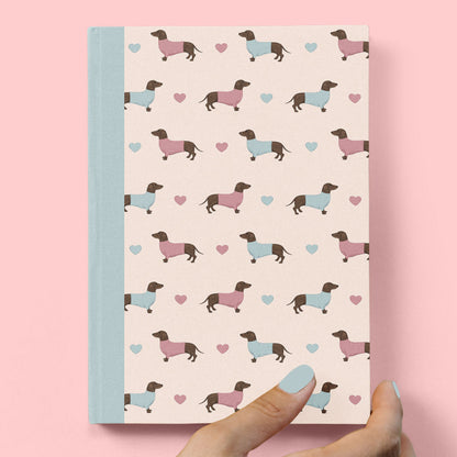 Dachshunds and Hearts Hardback Journal