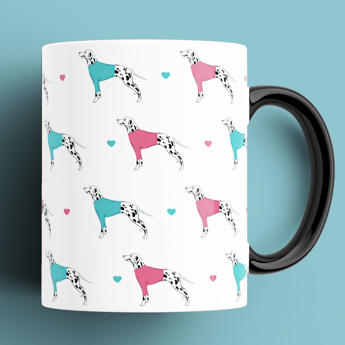 Dalmatian and Hearts Patterned Mug