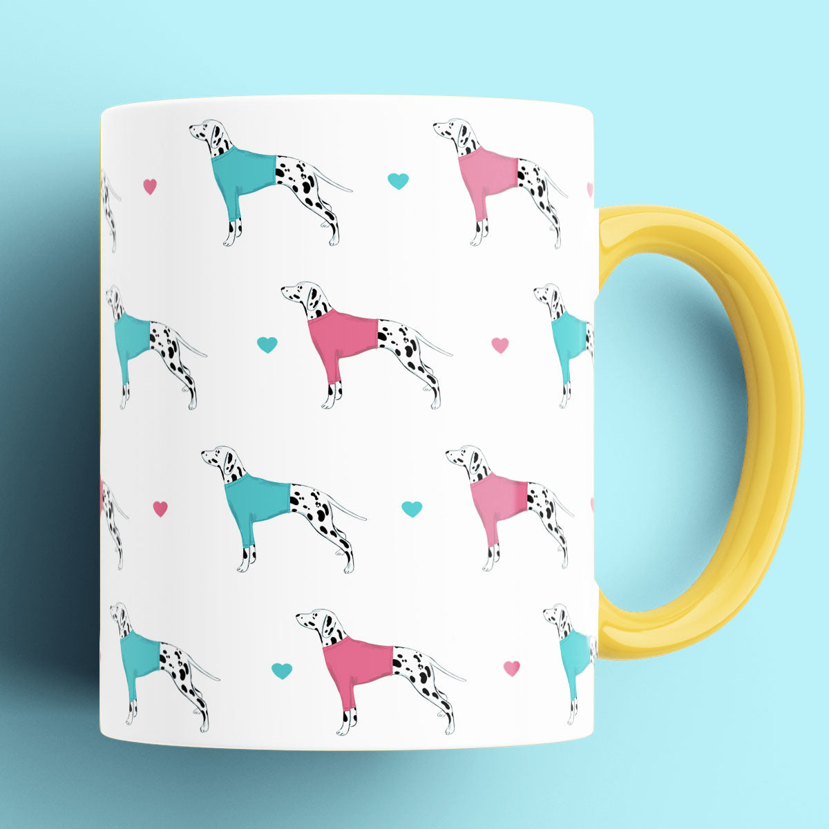 Dalmatian and Hearts Patterned Mug