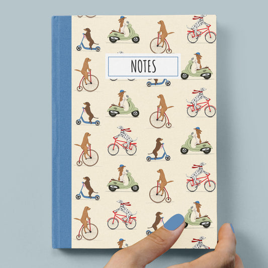 Dogs on Bikes Hardcover Journal