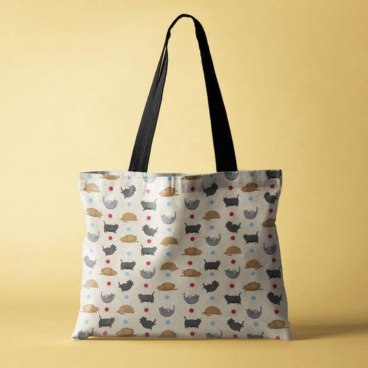 Fat Cats and Wool Canvas Tote Bag