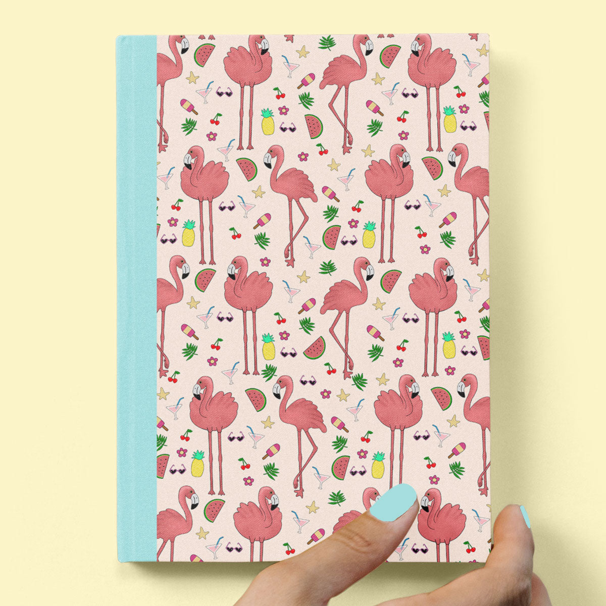 Tropical Flamingos Hardcover Journal