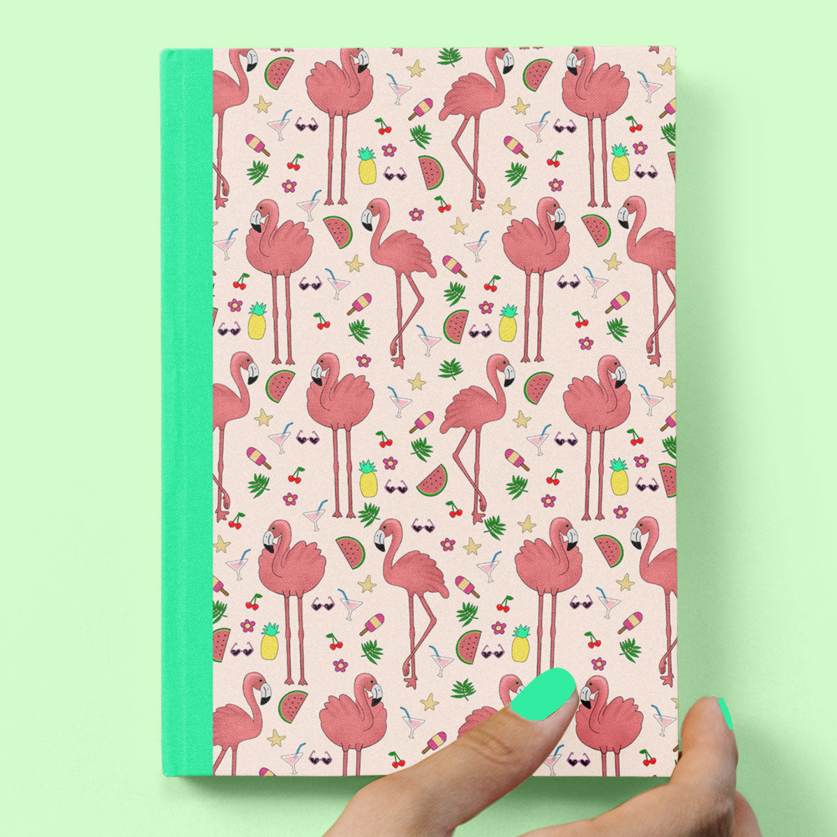 Tropical Flamingos Hardcover Journal