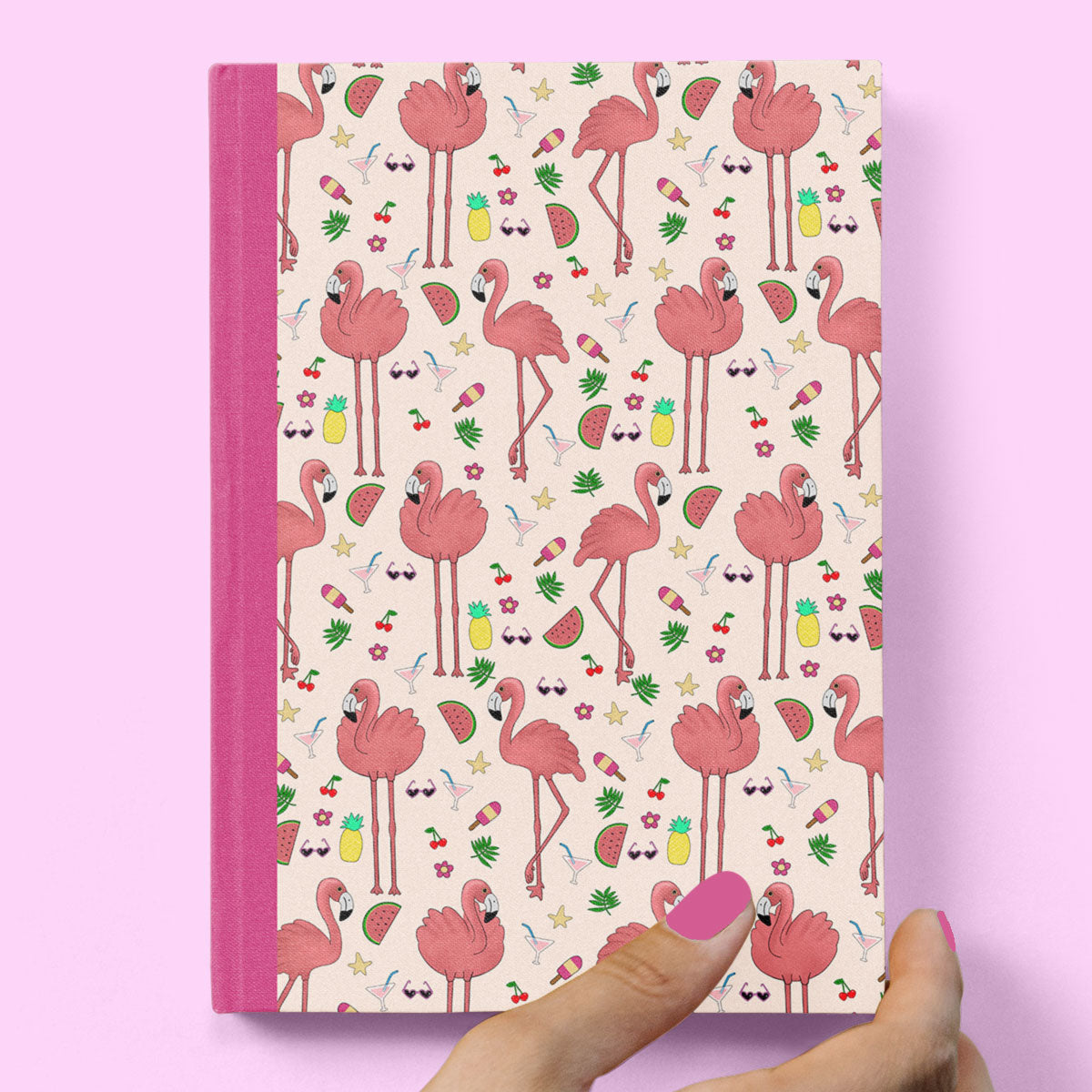 Tropical Flamingos Hardcover Journal