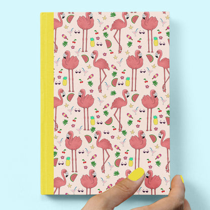 Tropical Flamingos Hardcover Journal