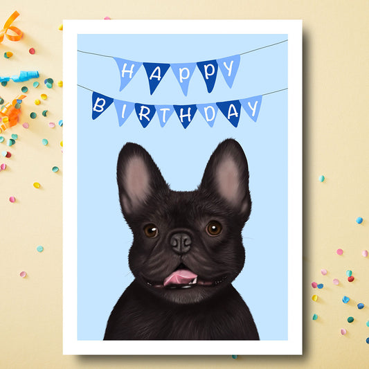 French Bulldog Birthday Card