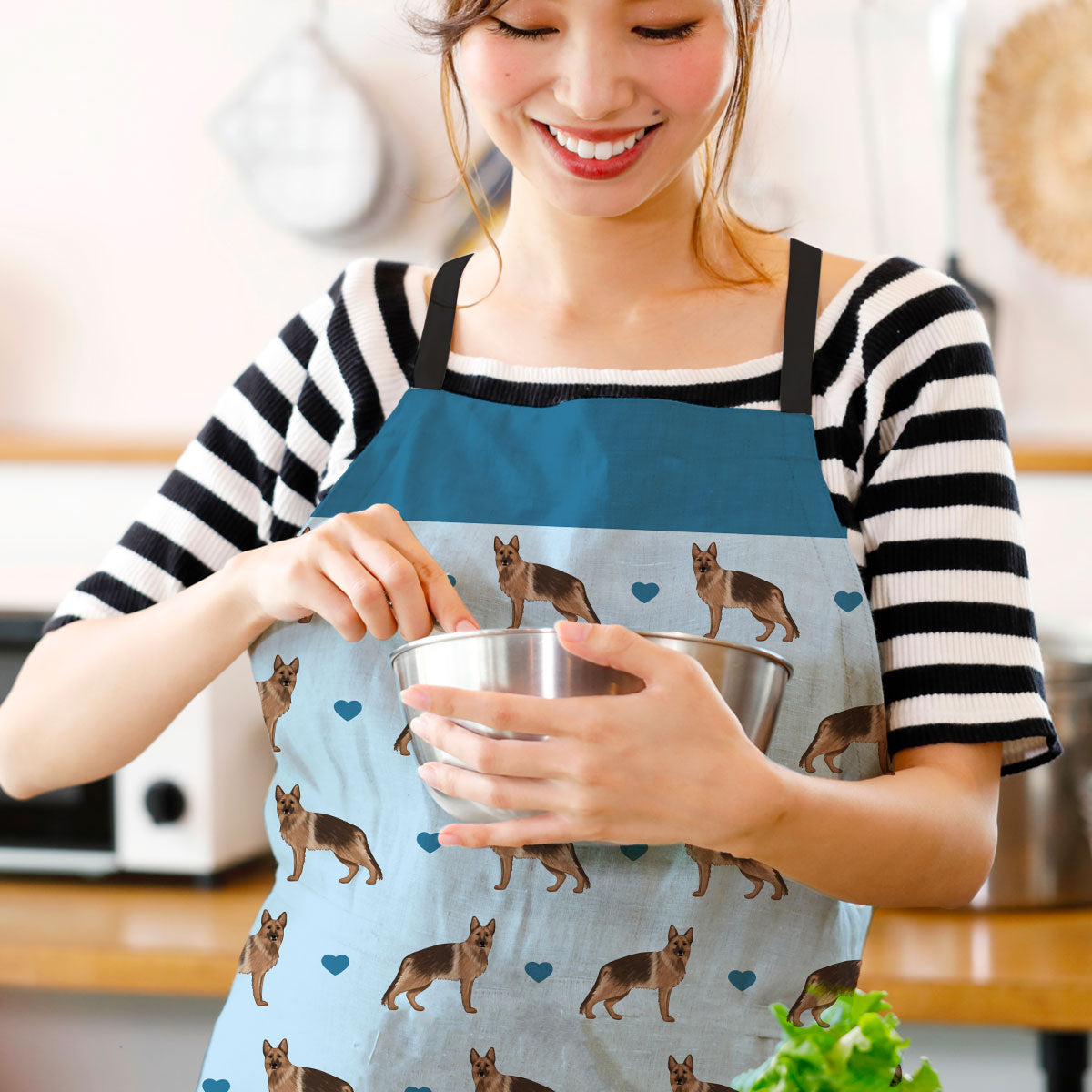 German Shepherds and Hearts Apron