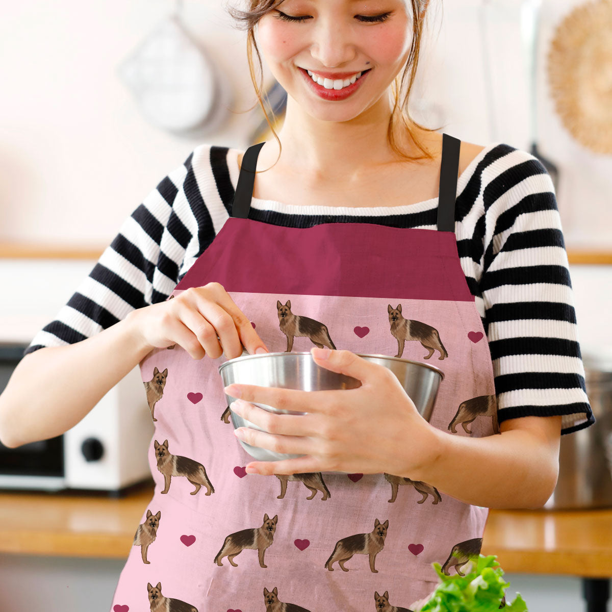 German Shepherds and Hearts Apron