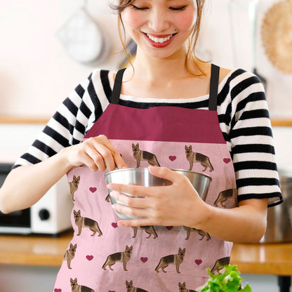 German Shepherds and Hearts Apron