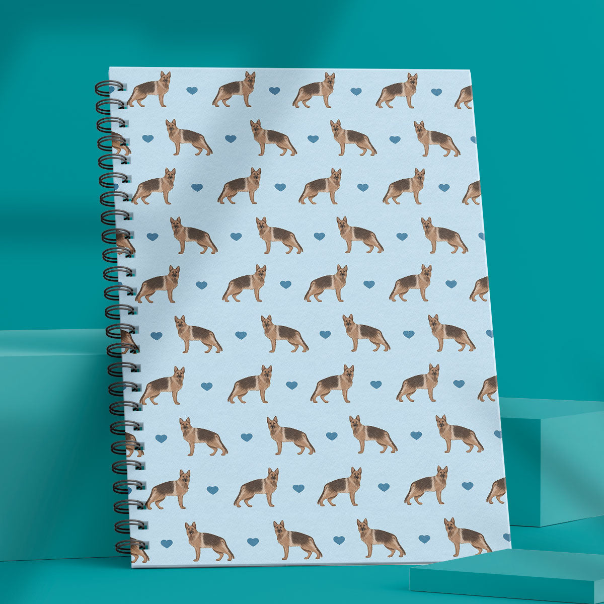 German Shepherds and Hearts Notebook