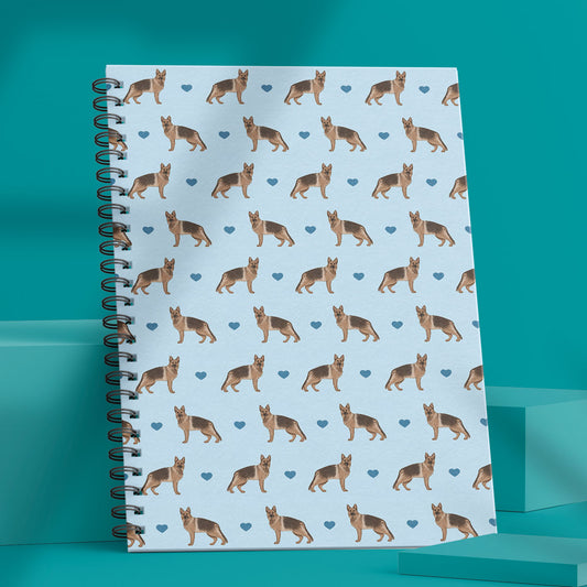 German Shepherds and Hearts Notebook