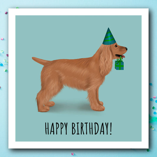 Golden Cocker Spaniel Birthday Card