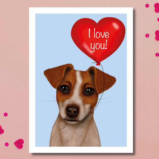 Jack Russell "I love you" Card