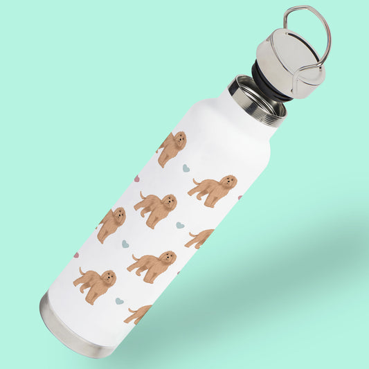 Labradoodles and Hearts Water Bottle