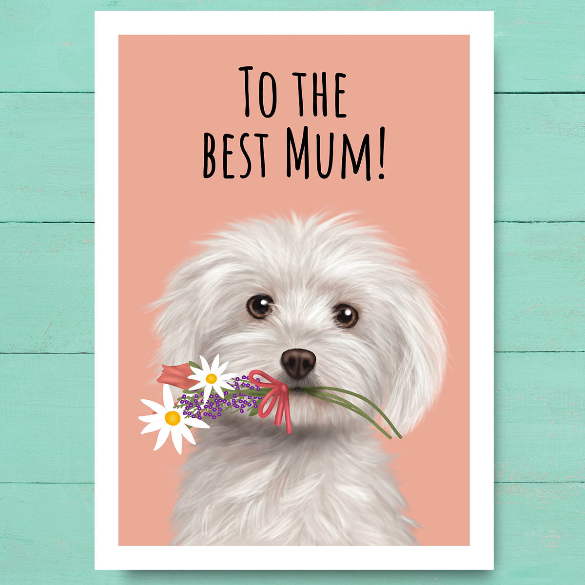 Maltese Best Mum Card