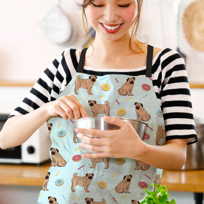 Pugs and Donuts Apron