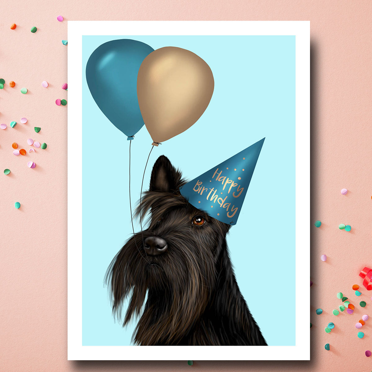 Scottish Terrier Birthday Card