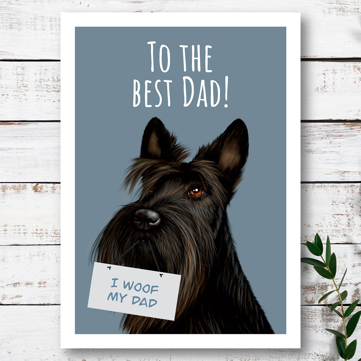 Scottish Terrier Best Dad Card