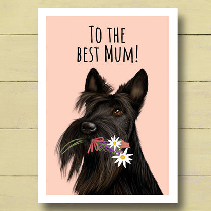 Scottish Terrier Best Mum Card