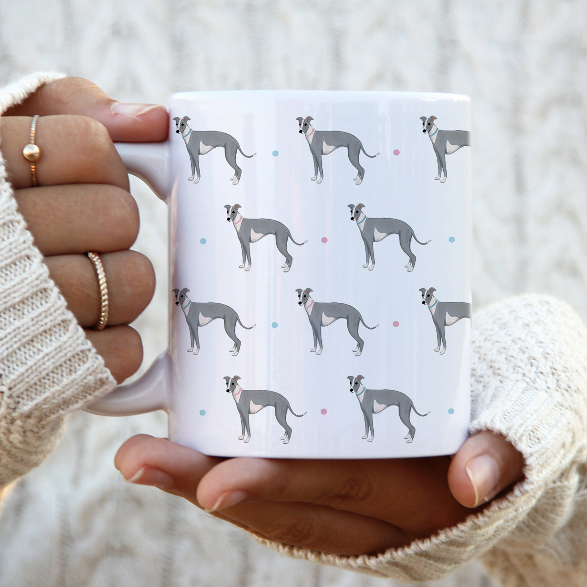 Whippet Patterned Mug