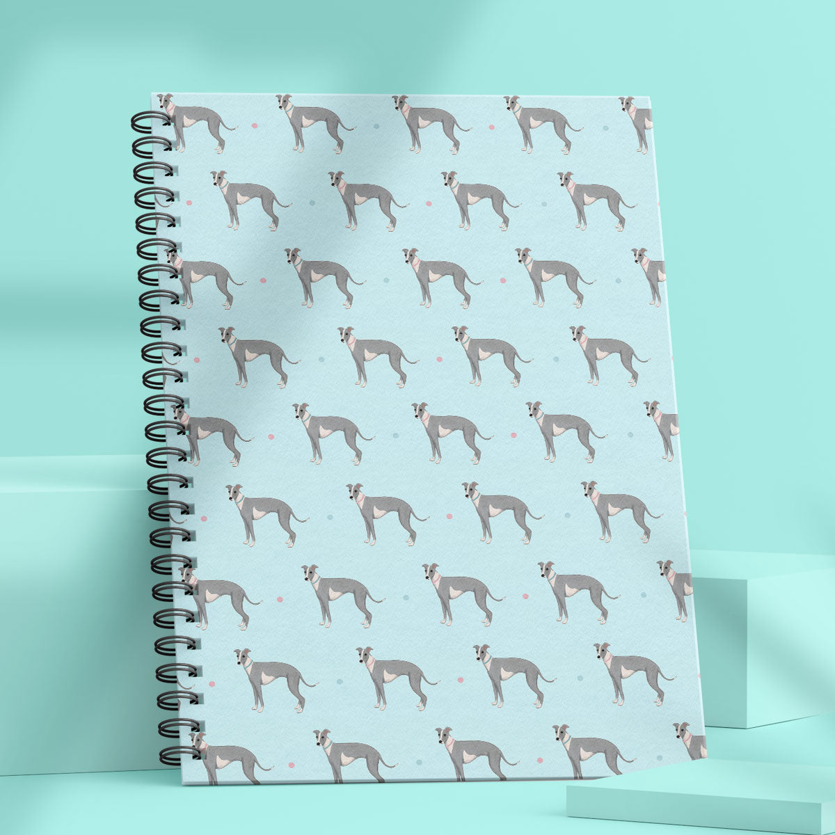 Whippet Patterned Notebook