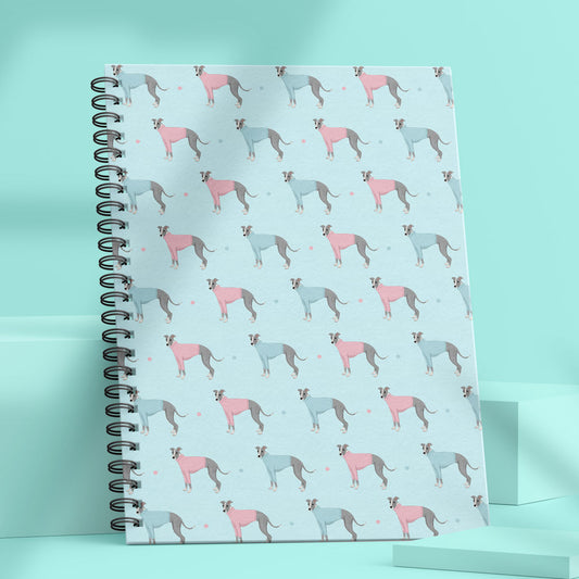 Whippets in Jumpers Patterned Notebook