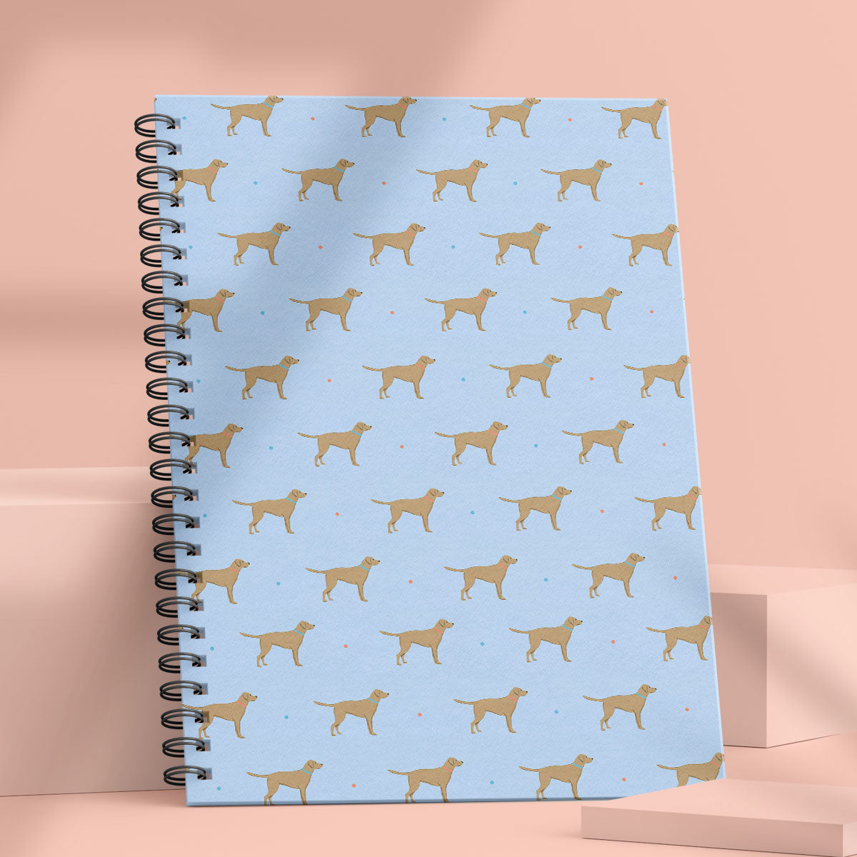 Yellow Labrador Patterned Notebook