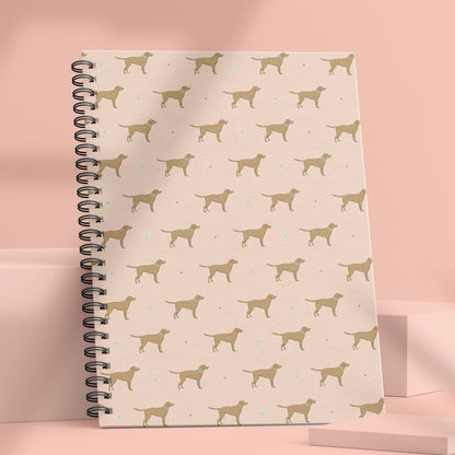 Yellow Labrador Patterned Notebook