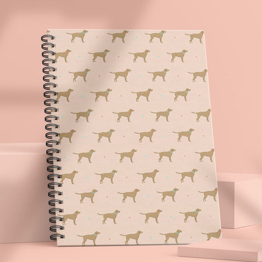 Yellow Labrador Patterned Notebook