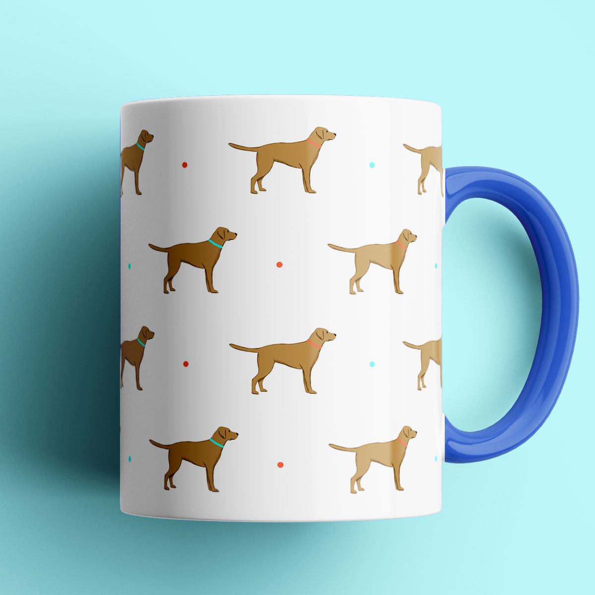 Yellow Labrador Patterned Mug