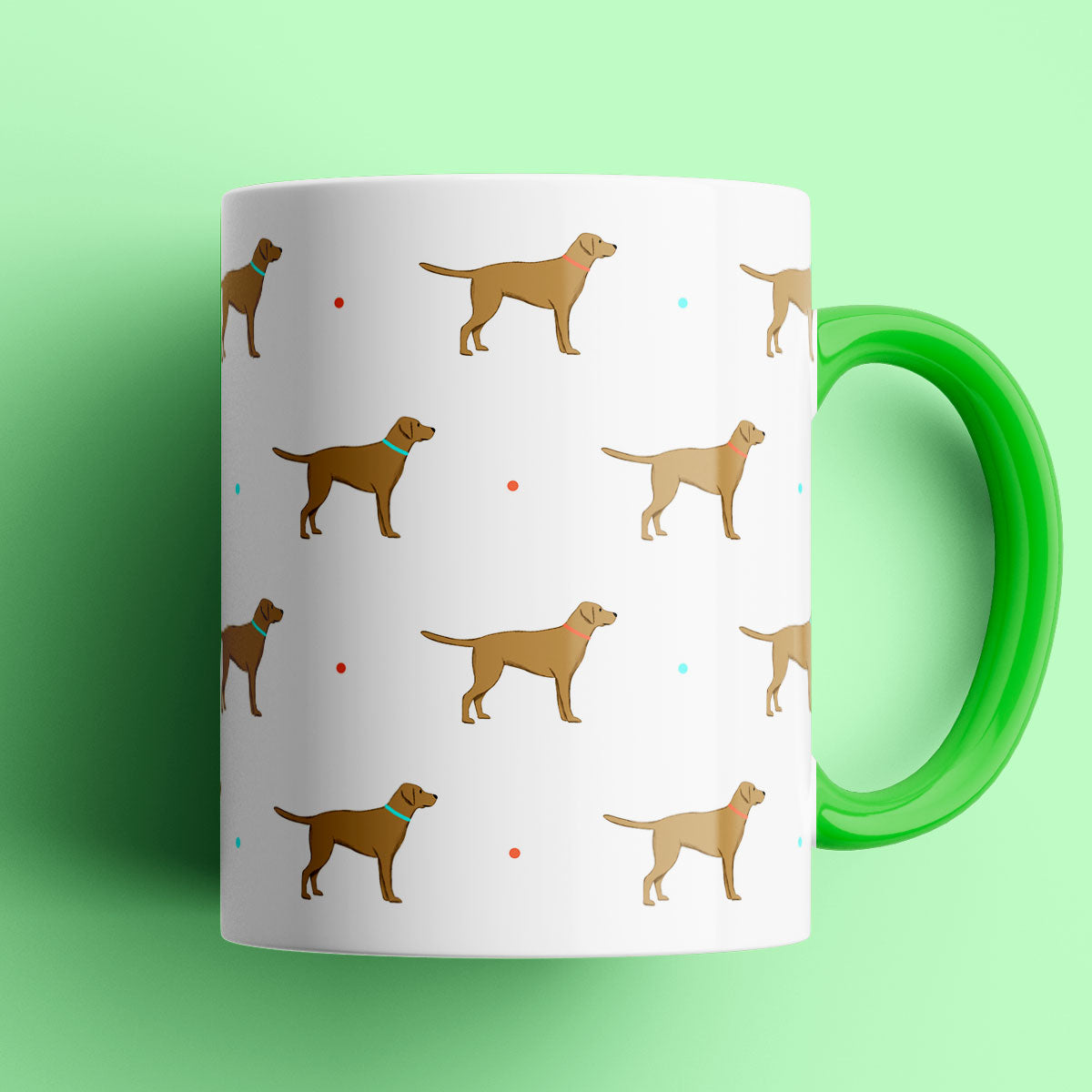 Yellow Labrador Patterned Mug