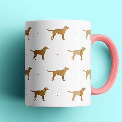 Yellow Labrador Patterned Mug