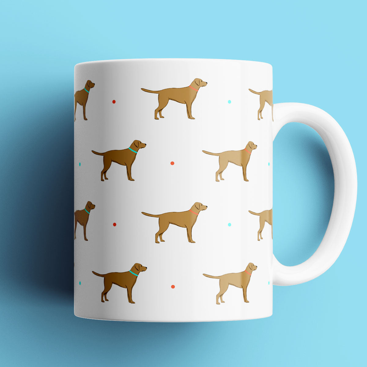 Yellow Labrador Patterned Mug