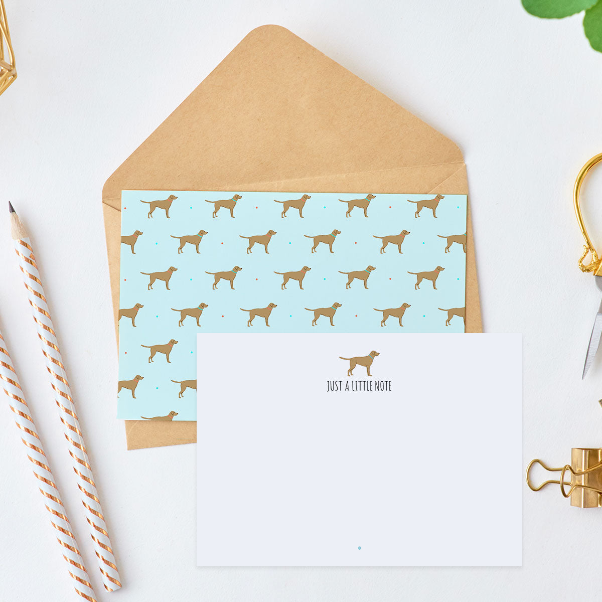 Yellow Labrador Notecard Set