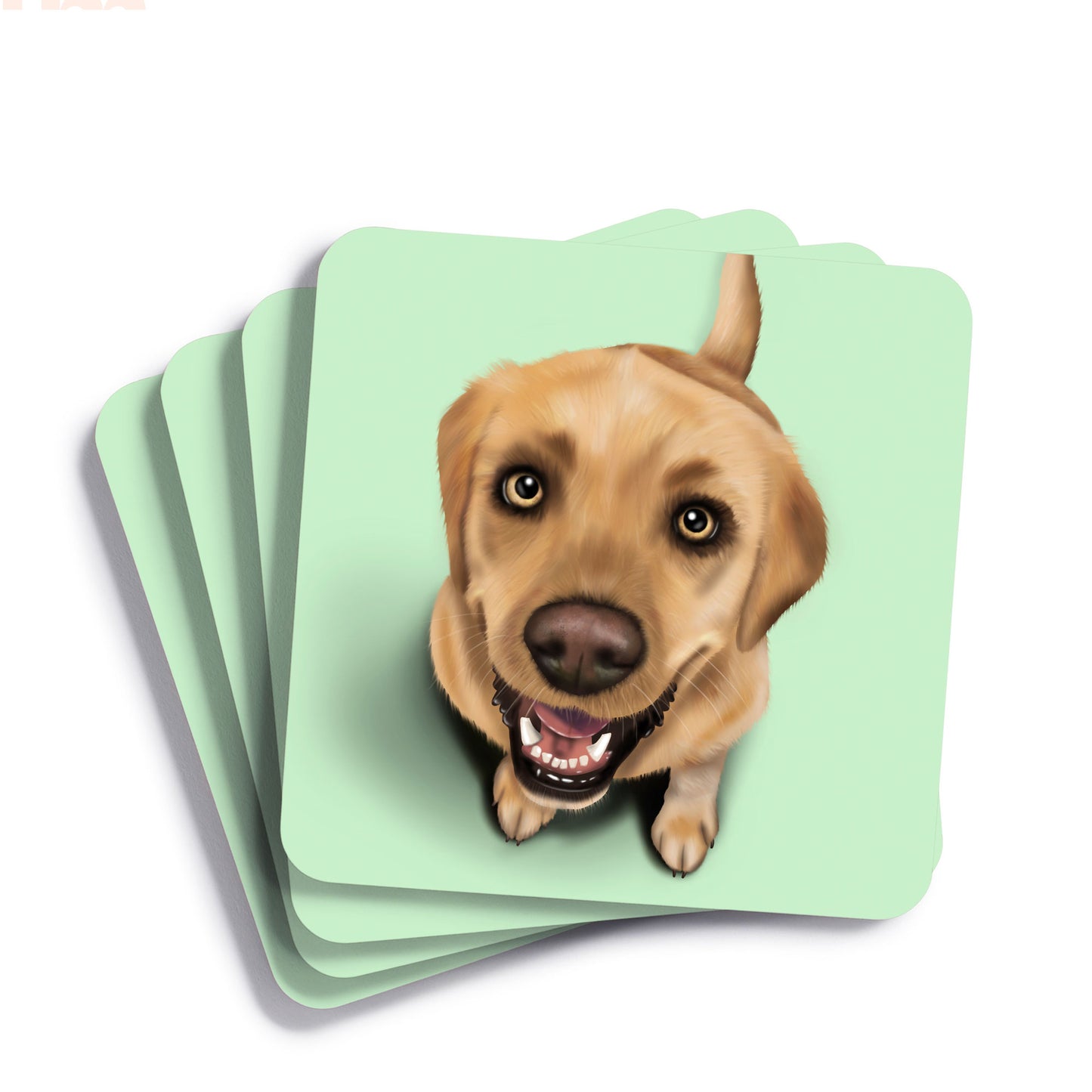 Yellow Labrador Drinks Coaster