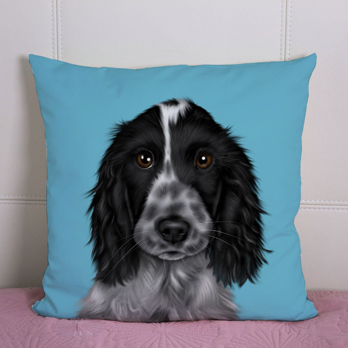 Blue Roan Cocker Spaniel Cushion