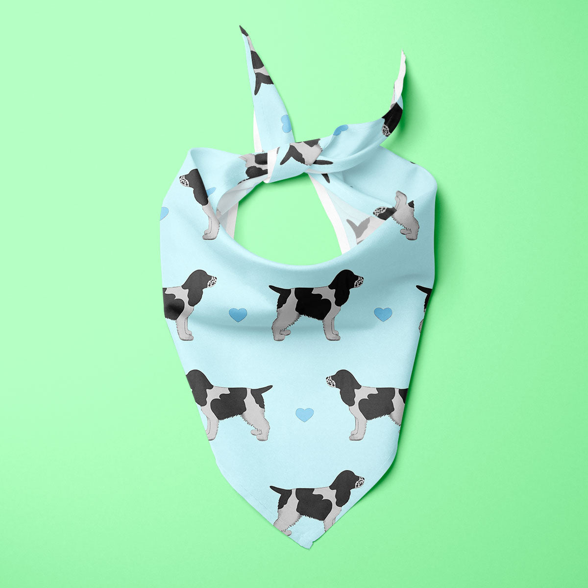 Blue Roan Cocker Spaniel Pattern Dog Bandana