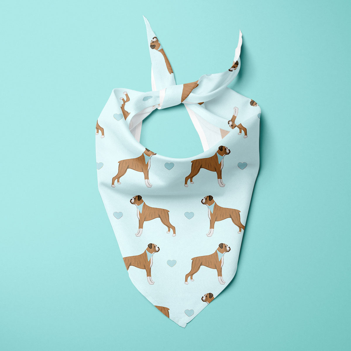 Boxer Dogs and Hearts Dog Bandana